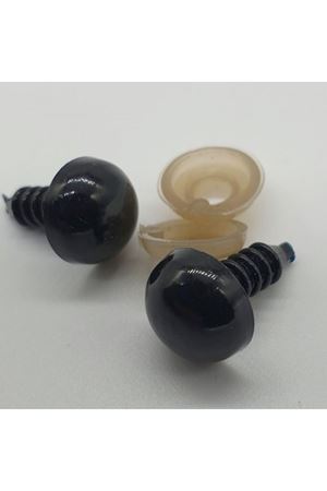 Amigurumi Göz 10 mm Düz Siyah