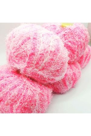 Stok Fazlası 5'li Paket 500 gr Ev Tekstili İpi Pıtırcık Şeker Pembe Ebruli 702