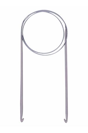 3 mm Çelik Misinalı Çift Yönlü Tığ Tunus İşi Tığı 80 cm