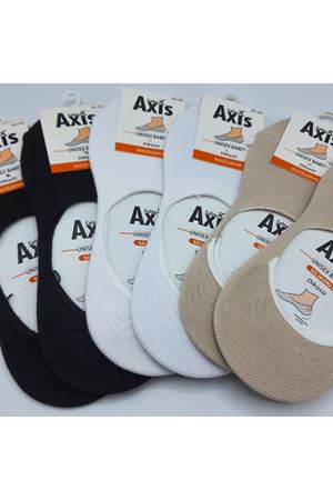 Altılı Unisex Babet Çorap Siyah Beyaz Bej