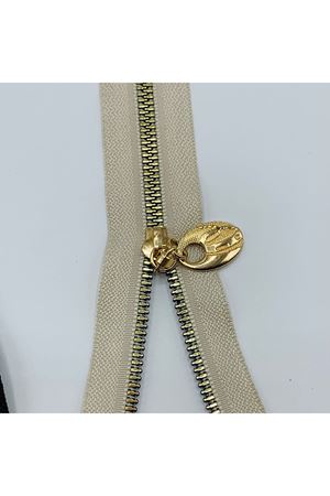 Metal Fermuar 30cm Bej