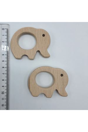 Ahşap Cilasız Diş Kaşıyıcı Fil