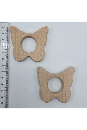 Ahşap Cilasız Diş Kaşıyıcı Kelebek