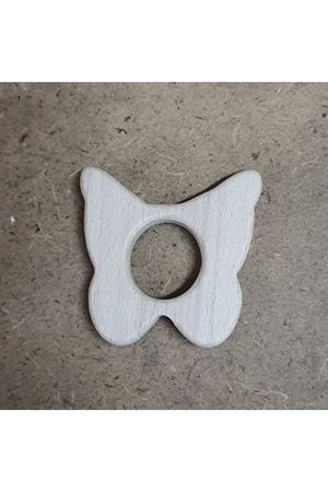 Ahşap Cilasız Diş Kaşıyıcı Kelebek