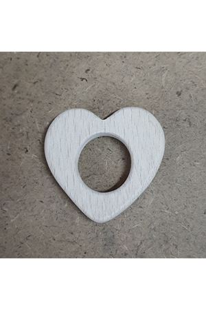 Ahşap Cilasız Diş Kaşıyıcı Kalp
