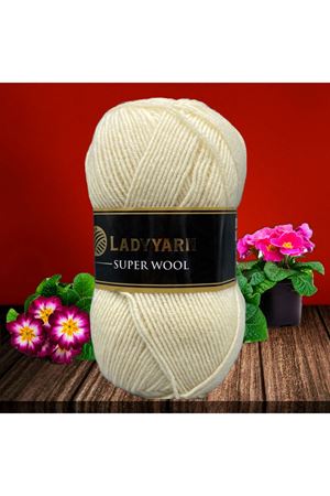Lady Yarn Super Wool NW002 Koyu Krem