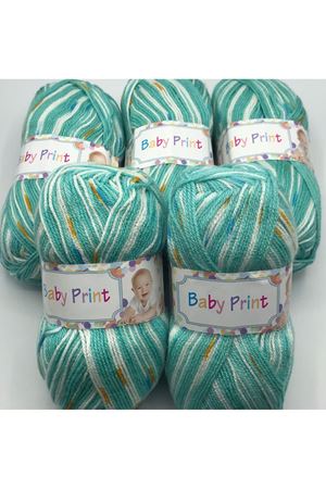 İhrac Fazlası 5'lİ Paket 500gr Bebe Akrilik Benekli Turkuaz 1051