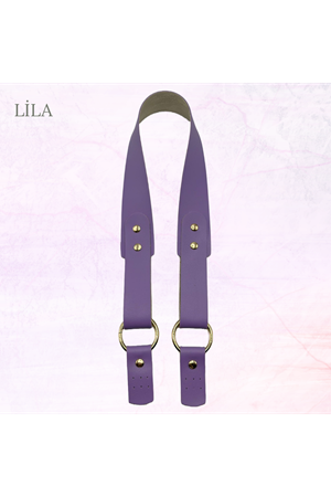 Rivetli Çanta Sapı Suni Deri 74 cm Lila 