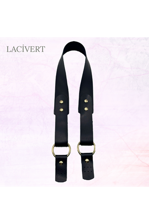 Rivetli Çanta Sapı Suni Deri 74 cm Lacivert 