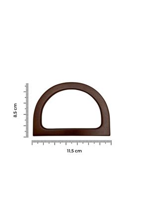 İthal Ahşap Çanta Sapı 11,5x8,5 Kahve 07
