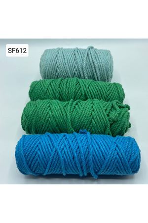 Stok Fazlası 3-Büküm Cotton Makrome Paket 700 gram MIX SF612