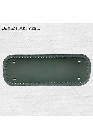 Dikişli Perçinli Çanta Tabanı 32x12 Haki Yeşil