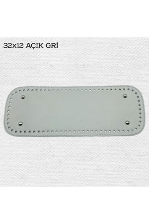Dikişli Perçinli Çanta Tabanı 32x12 Açık Gri