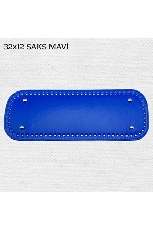 Dikişli Perçinli Çanta Tabanı 32x12 Saks Mavi