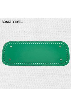 Dikişli Perçinli Çanta Tabanı 32x12 Yeşil