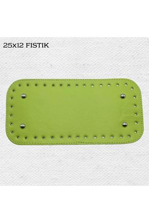 Dikişli Perçinli Çanta Tabanı 25x12 Fıstık