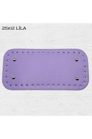 Dikişli Perçinli Çanta Tabanı 25x12 Lila