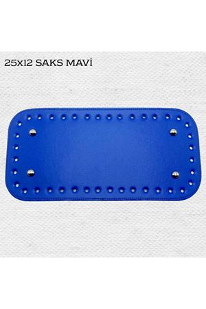 Dikişli Perçinli Çanta Tabanı 25x12 Saks Mavi