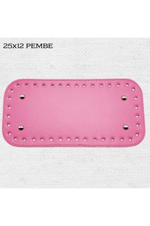Dikişli Perçinli Çanta Tabanı 25x12 Pembe