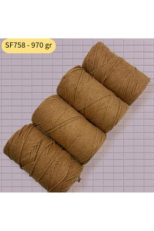 Stok Fazlası 970gr Cotton Makrome Paket Taba SF758