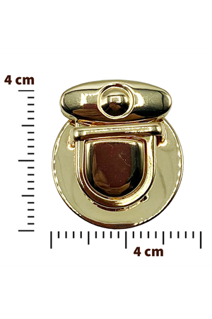 Çanta Kilidi Yuvarlak Taban Altın