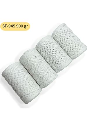 Stok Fazlası 900gr Cotton Makrome Paket Beyaz SF945