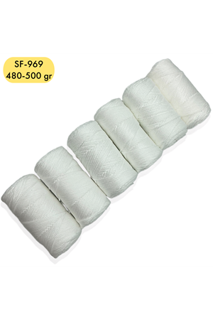 Stok Fazlası 480-500 gram PP No:3 Makrome Beyaz SF969