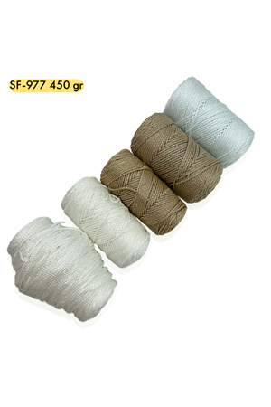 Stok Fazlası 450 gram PP No:3 Makrome Simli Mix SF977