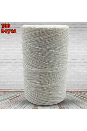 Rafya İp Yumuşak Rafya 150 gram 100 Beyaz