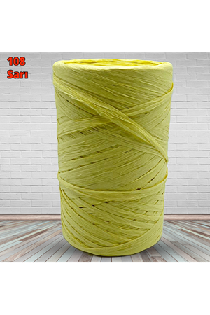 Rafya İp Yumuşak Rafya 150 gram 108 Sarı