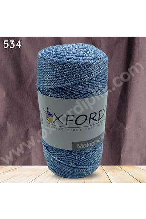 Oxford 3 No Simli Lurex Makrome - 534 Bebe Mavi