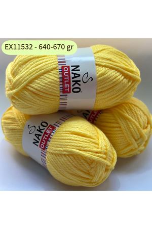 Outlet 3'lü Paket 640-670 gr Kalın Akrilik Sarı 11532