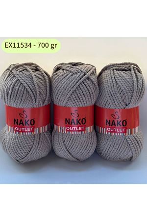 Outlet 3'lü Paket 700 gr Kalın Akrilik Bej 11534
