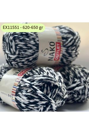 Outlet 3'lü Paket 620-650 gr Kalın Akrilik Ebruli 11551