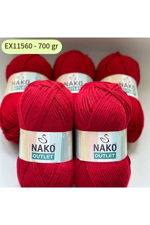Outlet 5'li Paket 700 gr Akrilik Kırmızı 11560