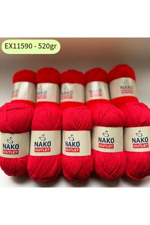 Outlet 10'lu Paket 520 gr Akrilik Canlı Kırmızı EX11590