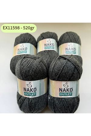 Outlet 5'li Paket 520 gr Akrilik Koyu Gri EX11598