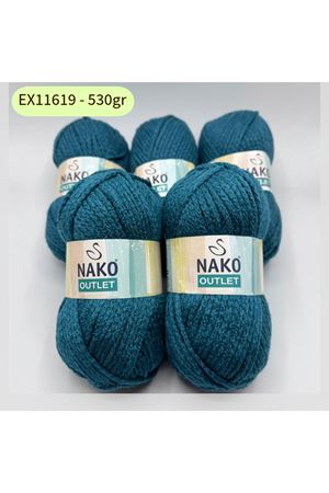 Outlet 5'li Paket 530gr Zincir Akrilik Turkuaz EX11619