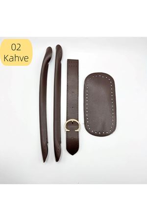 Deri Çanta Seti 02 - Kahve