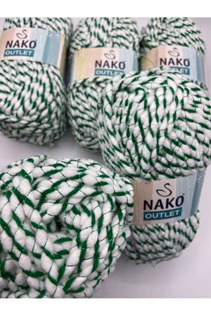 Outlet 5'li Paket 540gr Simli Makarna İki Renkli Yeşil EX11665