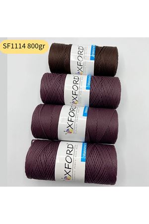 Stok Fazlası 800 gram PP No:4 Makrome Mürdüm-Kahve Mix SF1114