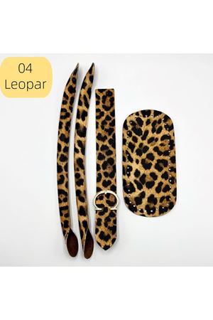 Deri Çanta Seti 04 - Leopar