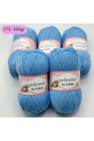 5'li Paket Polyanna Soft Baby 175 Bebe Mavi