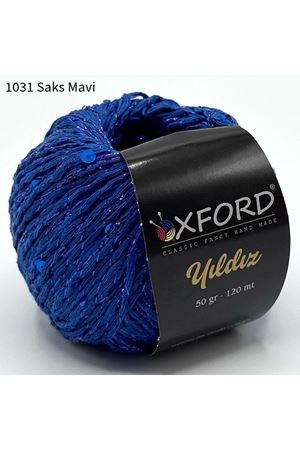 Oxford Yıldız Pullu İp - 1031 Saks Mavi