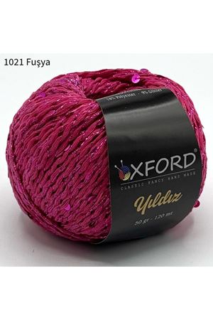Oxford Yıldız Pullu İp - 1021 Fuşya