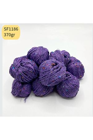 Stok Fazlası Paket 370gr Simli Pullu Cotton Mor SF1186