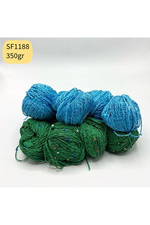 Stok Fazlası Paket 350gr Simli Pullu Cotton Mix SF1188