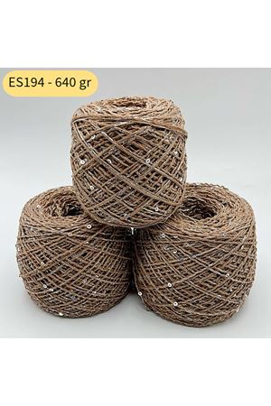 Stok Fazlası Paket 640gr Cotton Latte Gümüş Simli Gümüş Pullu ES194