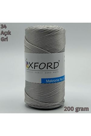 Oxford No:4 200 gram Makrome - 34 Açık Gri