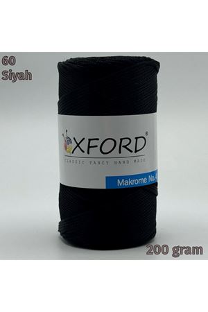 Oxford No:4 200 gram Makrome - 60 Siyah